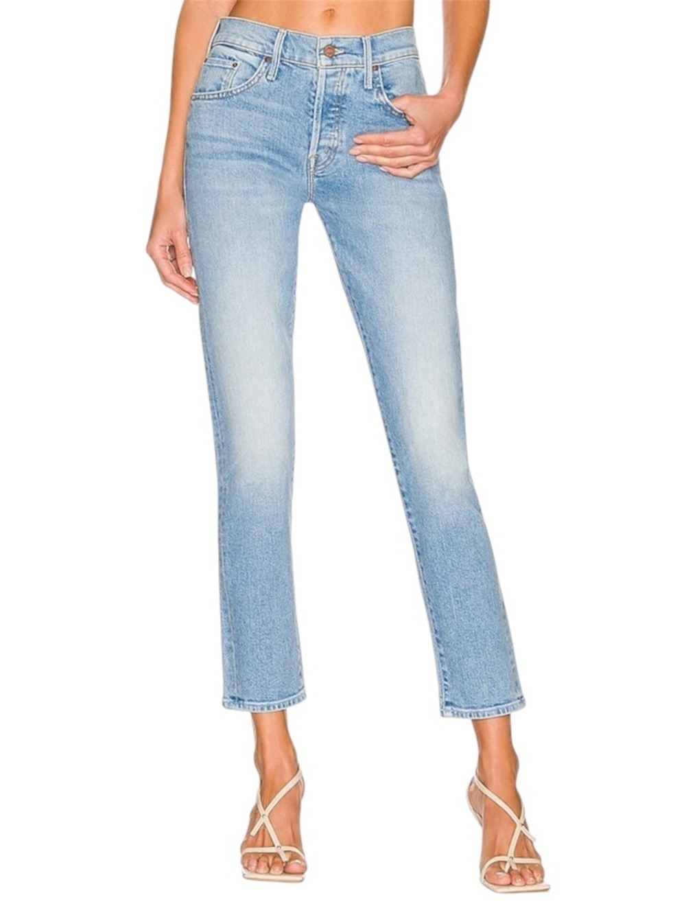 Mother The Stinger Flood Jeans In Camera Obscura Size 27 Blue